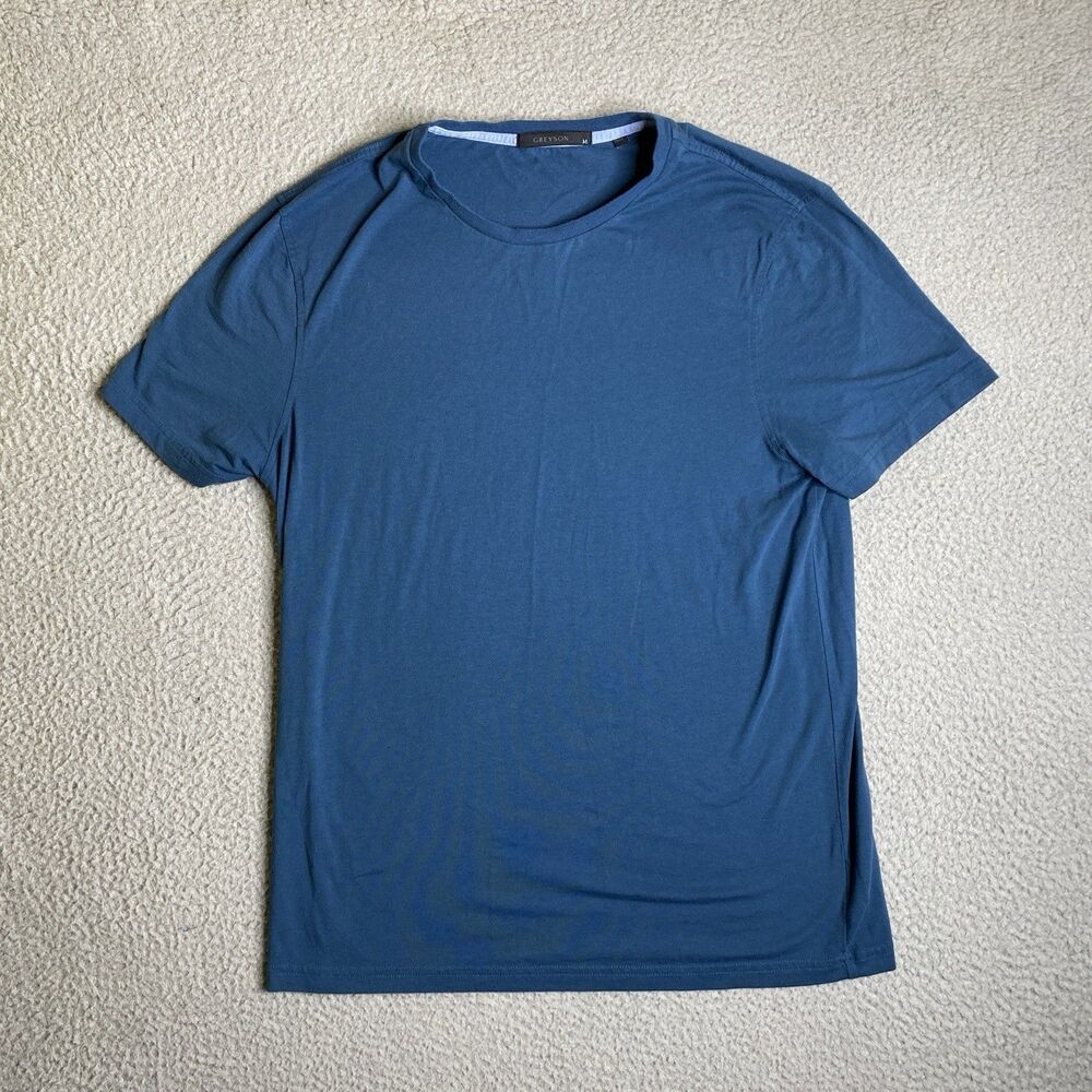 Greyson Shirt Mens Medium Blue Tee Short Sleeve Pullover Golf Casual Stretch